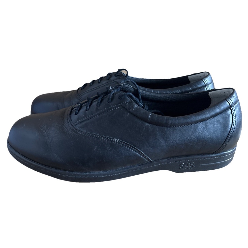 SAS Whisper Lace Ups Womens Size 11 N Black Leather Tripad Comfort Walking Shoes